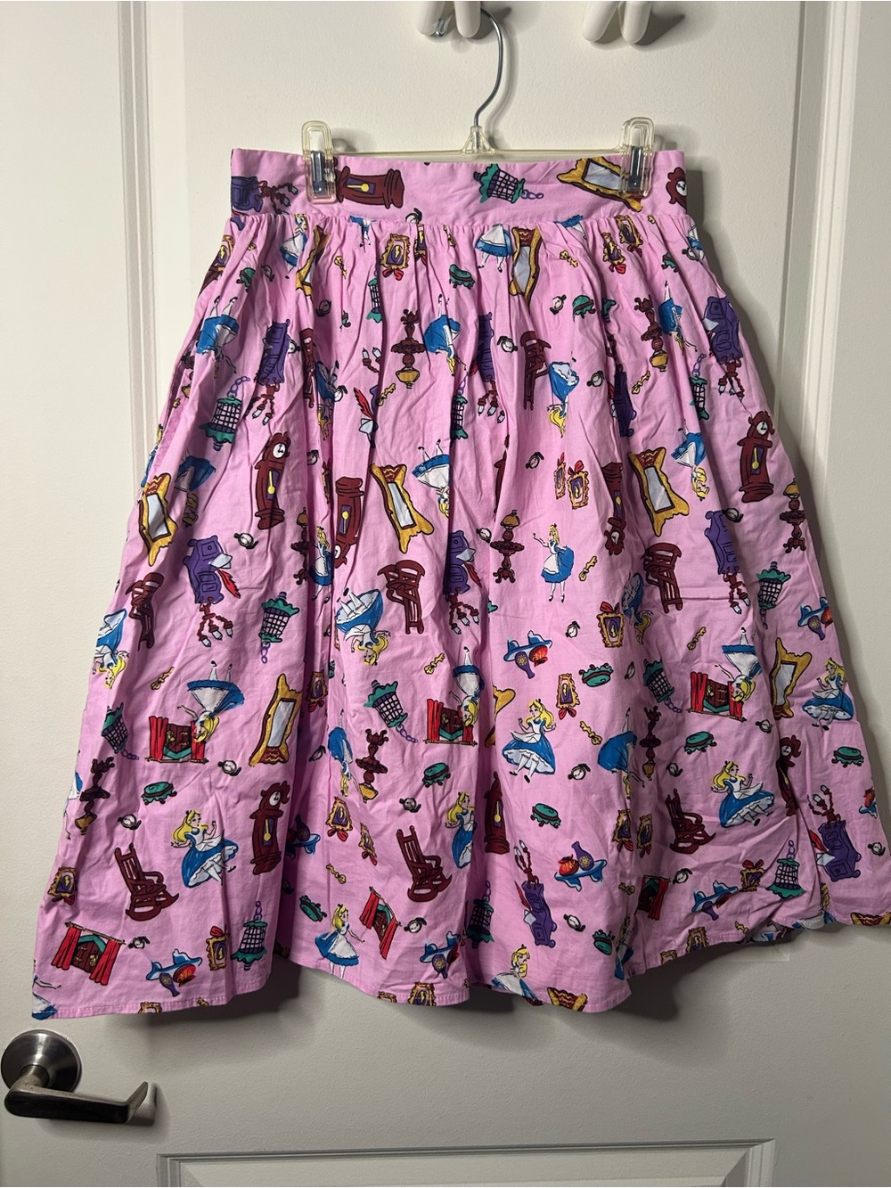 Disney Alice In Wonderland Retro Pin Up Style Flare Skirt Small